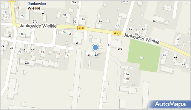 Jankowice Wielkie, Jankowice Wielkie, 14J, mapa Jankowice Wielkie