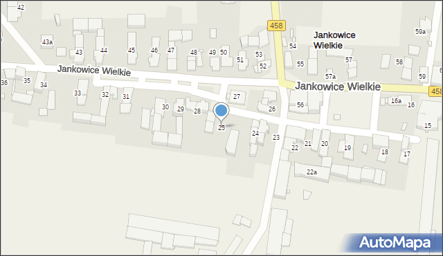 Jankowice Wielkie, Jankowice Wielkie, 25, mapa Jankowice Wielkie