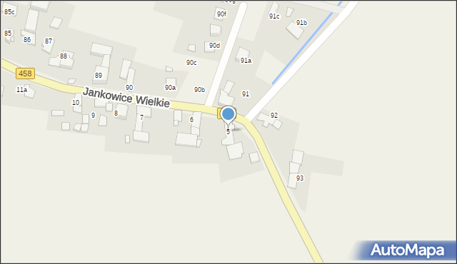 Jankowice Wielkie, Jankowice Wielkie, 5, mapa Jankowice Wielkie