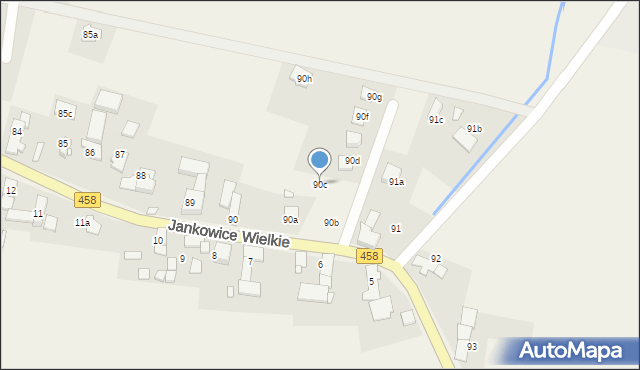 Jankowice Wielkie, Jankowice Wielkie, 90c, mapa Jankowice Wielkie