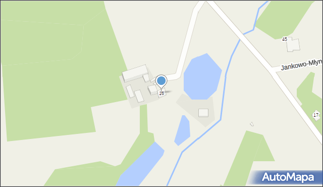 Jankowo, Jankowo-Młyn, 16, mapa Jankowo