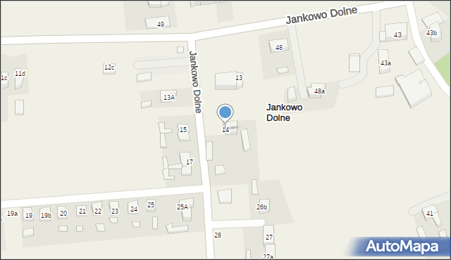 Jankowo Dolne, Jankowo Dolne, 14, mapa Jankowo Dolne