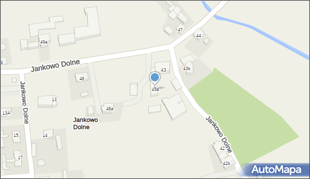 Jankowo Dolne, Jankowo Dolne, 43a, mapa Jankowo Dolne