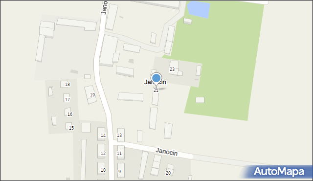 Janocin, Janocin, 21, mapa Janocin