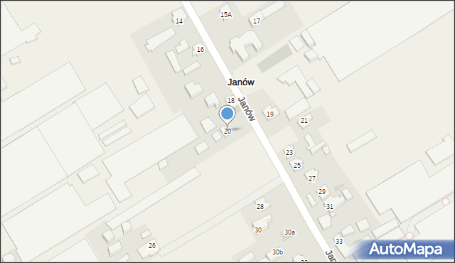 Janów, Janów, 20, mapa Janów