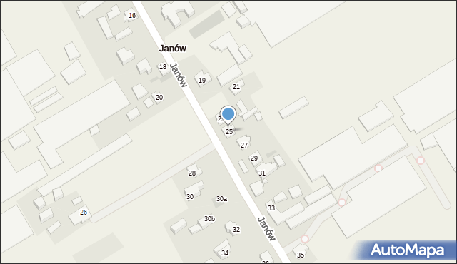 Janów, Janów, 25, mapa Janów