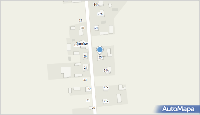 Janów, Janów, 25, mapa Janów