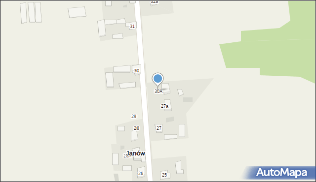 Janów, Janów, 30A, mapa Janów