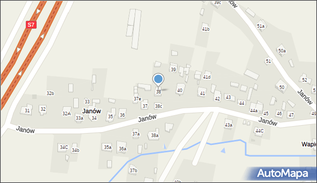 Janów, Janów, 38, mapa Janów