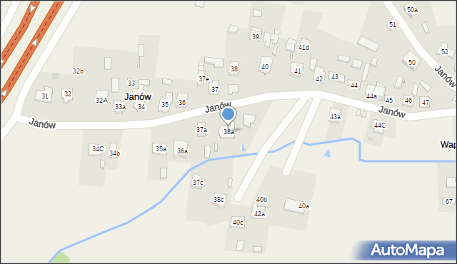 Janów, Janów, 38a, mapa Janów