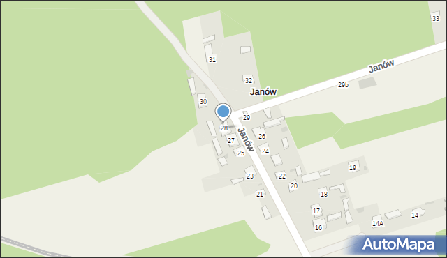 Janów, Janów, 28, mapa Janów