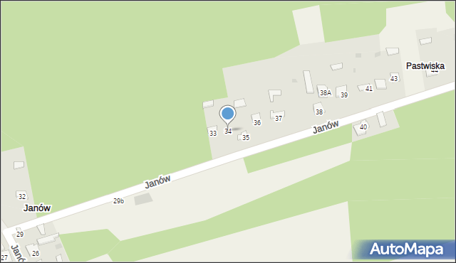 Janów, Janów, 34, mapa Janów