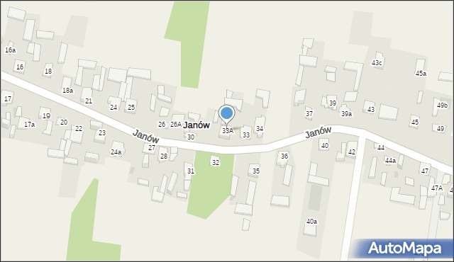 Janów, Janów, 33A, mapa Janów