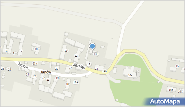 Janów, Janów, 13a, mapa Janów