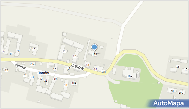 Janów, Janów, 13B, mapa Janów