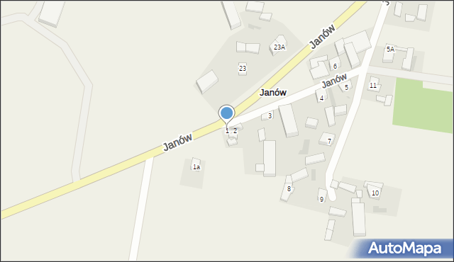 Janów, Janów, 1, mapa Janów