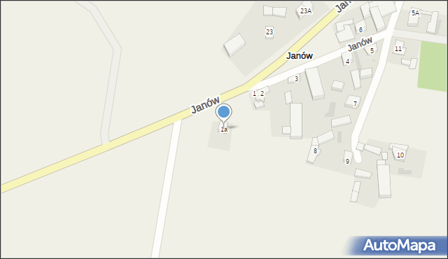 Janów, Janów, 1a, mapa Janów