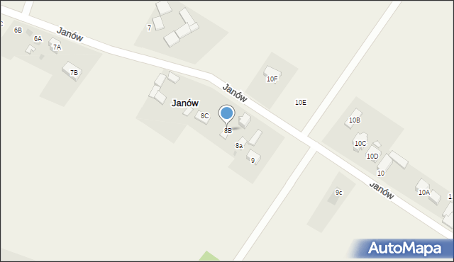 Janów, Janów, 8B, mapa Janów