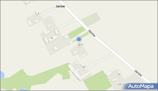 Janów, Janów, 8, mapa Janów