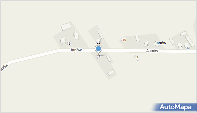 Janów, Janów, 13, mapa Janów