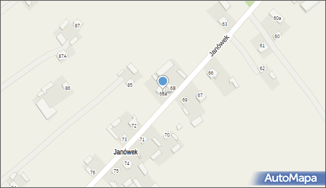 Janówek, Janówek, 68a, mapa Janówek