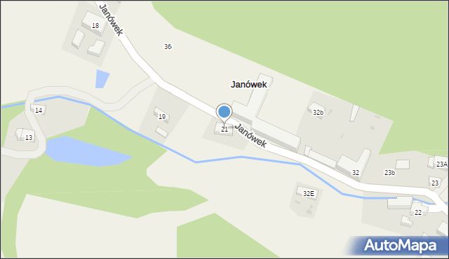 Janówek, Janówek, 21, mapa Janówek