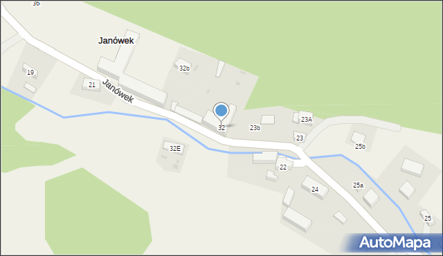 Janówek, Janówek, 32, mapa Janówek