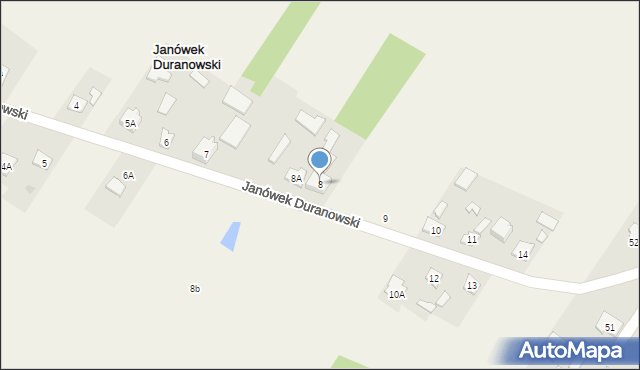 Janówek Duranowski, Janówek Duranowski, 8, mapa Janówek Duranowski