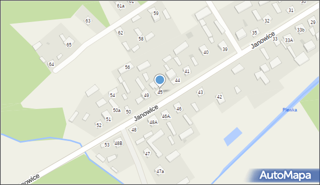 Janowice, Janowice, 45, mapa Janowice