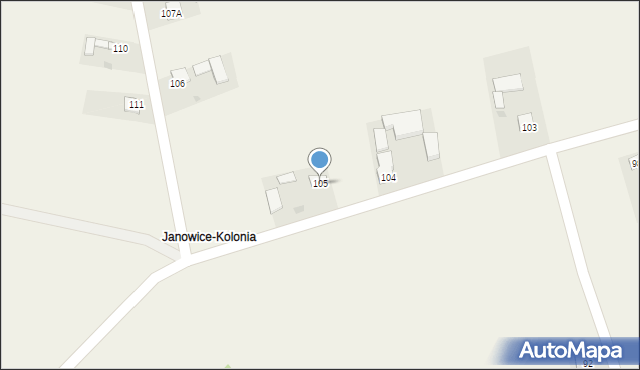 Janowice, Janowice, 105, mapa Janowice