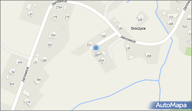 Janowice, Janowice, 100, mapa Janowice