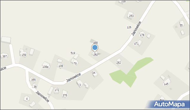 Janowice, Janowice, 151, mapa Janowice