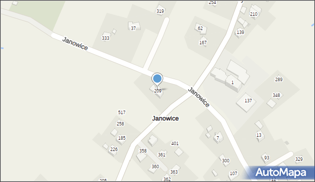 Janowice, Janowice, 209, mapa Janowice