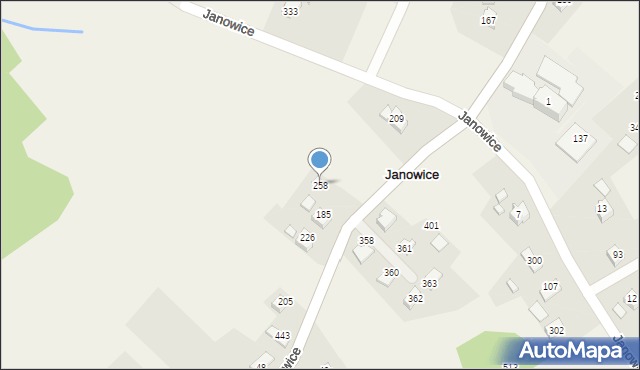 Janowice, Janowice, 258, mapa Janowice