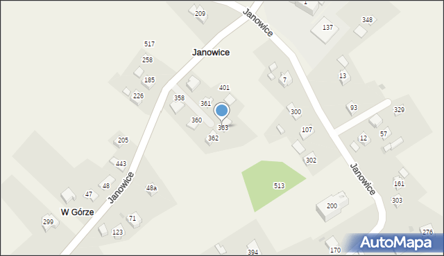 Janowice, Janowice, 363, mapa Janowice