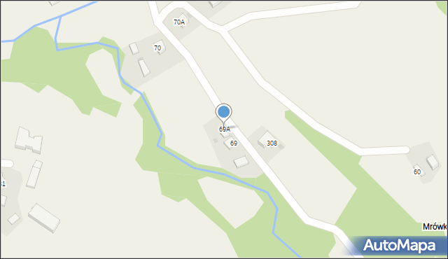 Janowice, Janowice, 69A, mapa Janowice