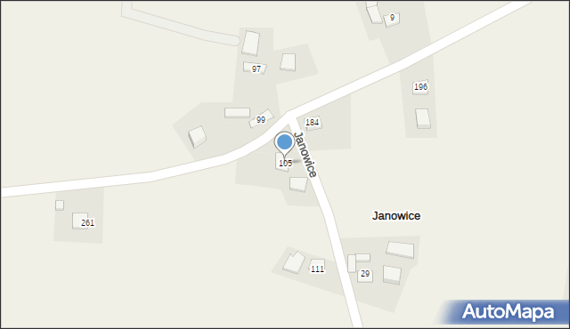 Janowice, Janowice, 105, mapa Janowice