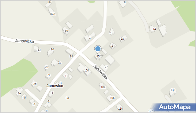 Janowice, Janowicka, 95, mapa Janowice