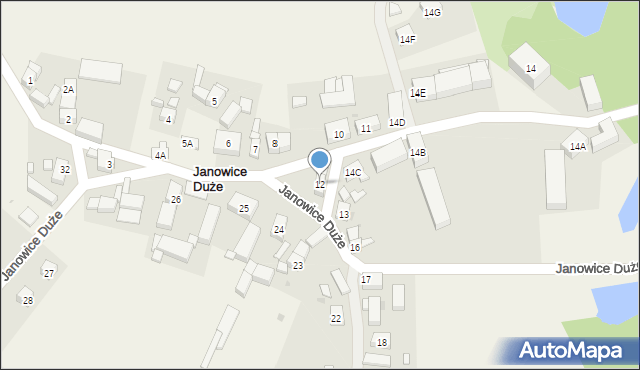 Janowice Duże, Janowice Duże, 12, mapa Janowice Duże