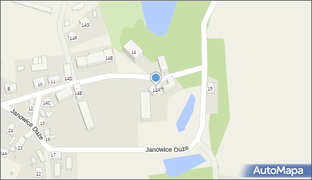 Janowice Duże, Janowice Duże, 14A, mapa Janowice Duże