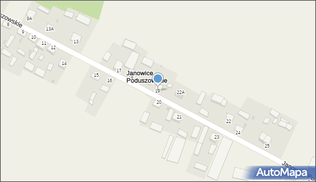 Janowice Poduszowskie, Janowice Poduszowskie, 19, mapa Janowice Poduszowskie