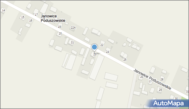 Janowice Poduszowskie, Janowice Poduszowskie, 23, mapa Janowice Poduszowskie