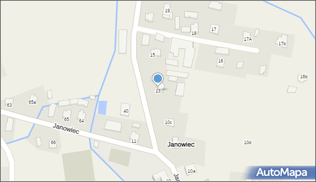 Janowiec, Janowiec, 13, mapa Janowiec