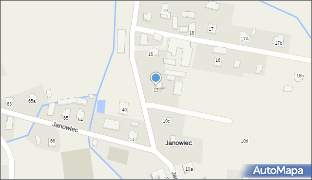 Janowiec, Janowiec, 13, mapa Janowiec