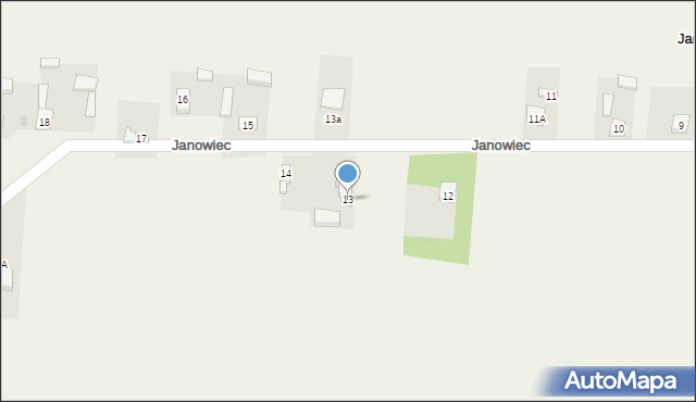 Janowiec, Janowiec, 13, mapa Janowiec