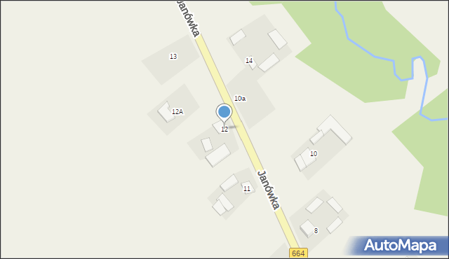 Janówka, Janówka, 12, mapa Janówka
