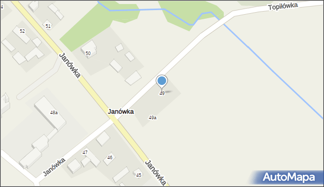 Janówka, Janówka, 49, mapa Janówka