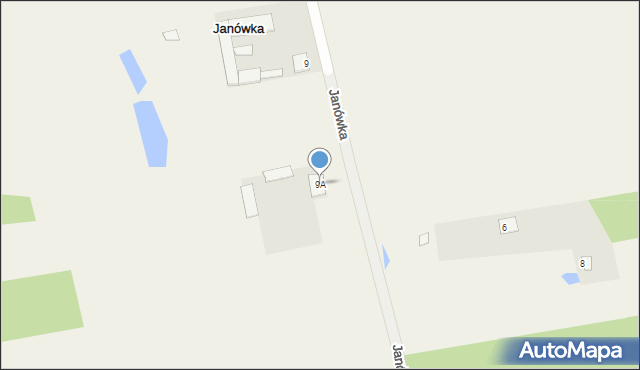 Janówka, Janówka, 9A, mapa Janówka