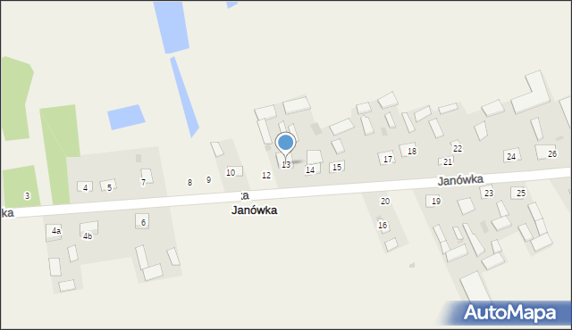 Janówka, Janówka, 13, mapa Janówka