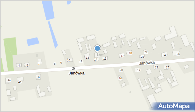 Janówka, Janówka, 14a, mapa Janówka